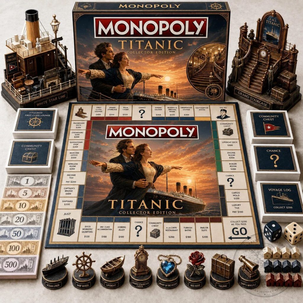 Collector's Edition Board Game of Monopoly Titanic Theme Collector's Edition Board Game of Monopoly: Titanic Theme
