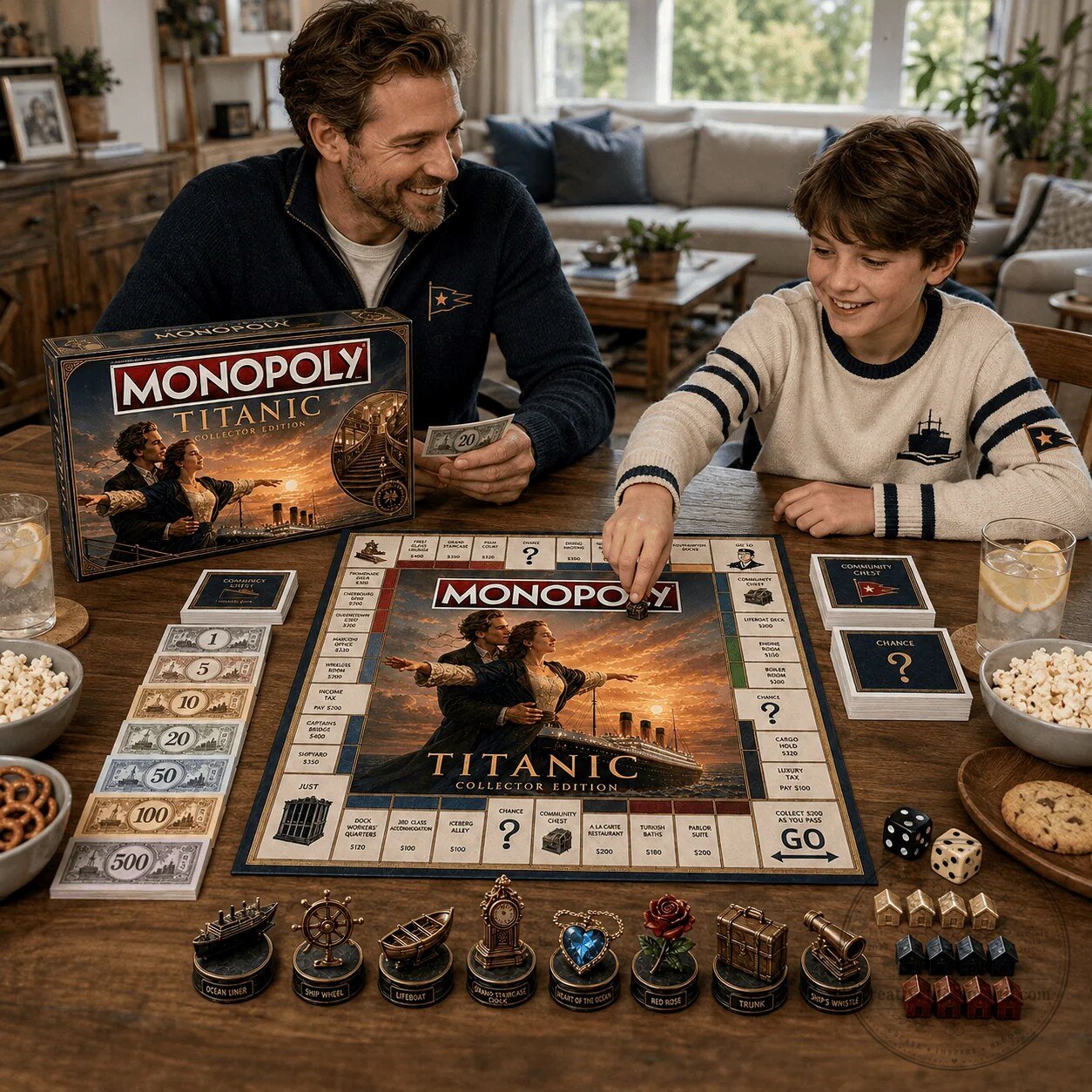 Collector's Edition Board Game of Monopoly: Titanic Theme 8 Collector