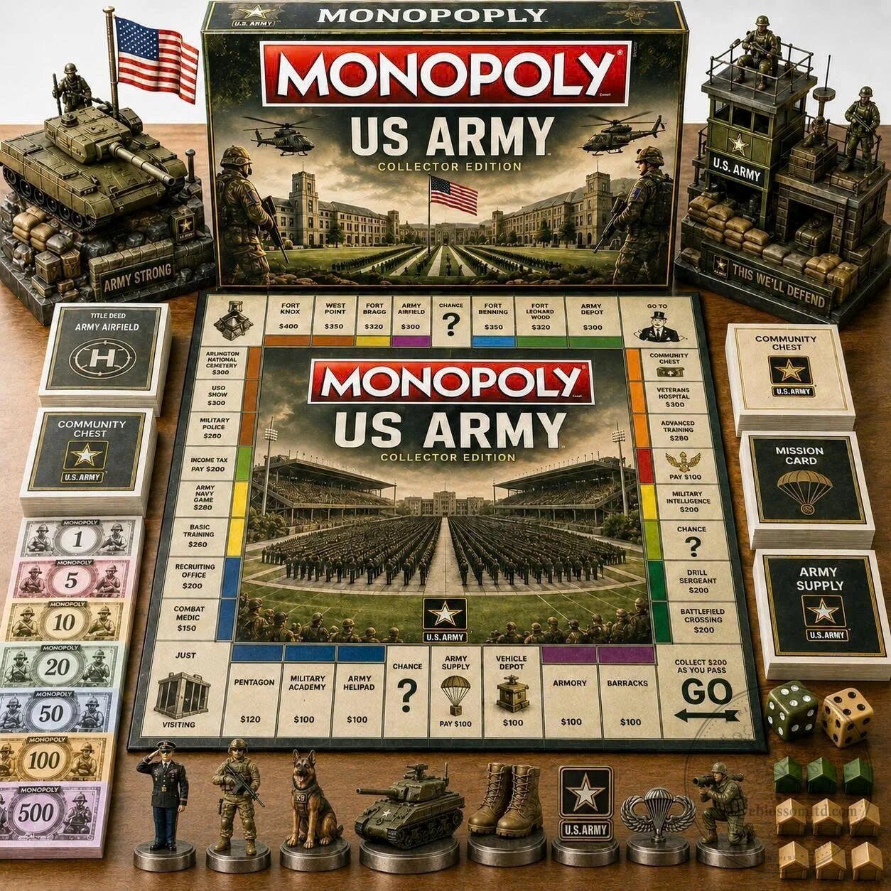 Monopoly United States Army Collector Edition Board Game