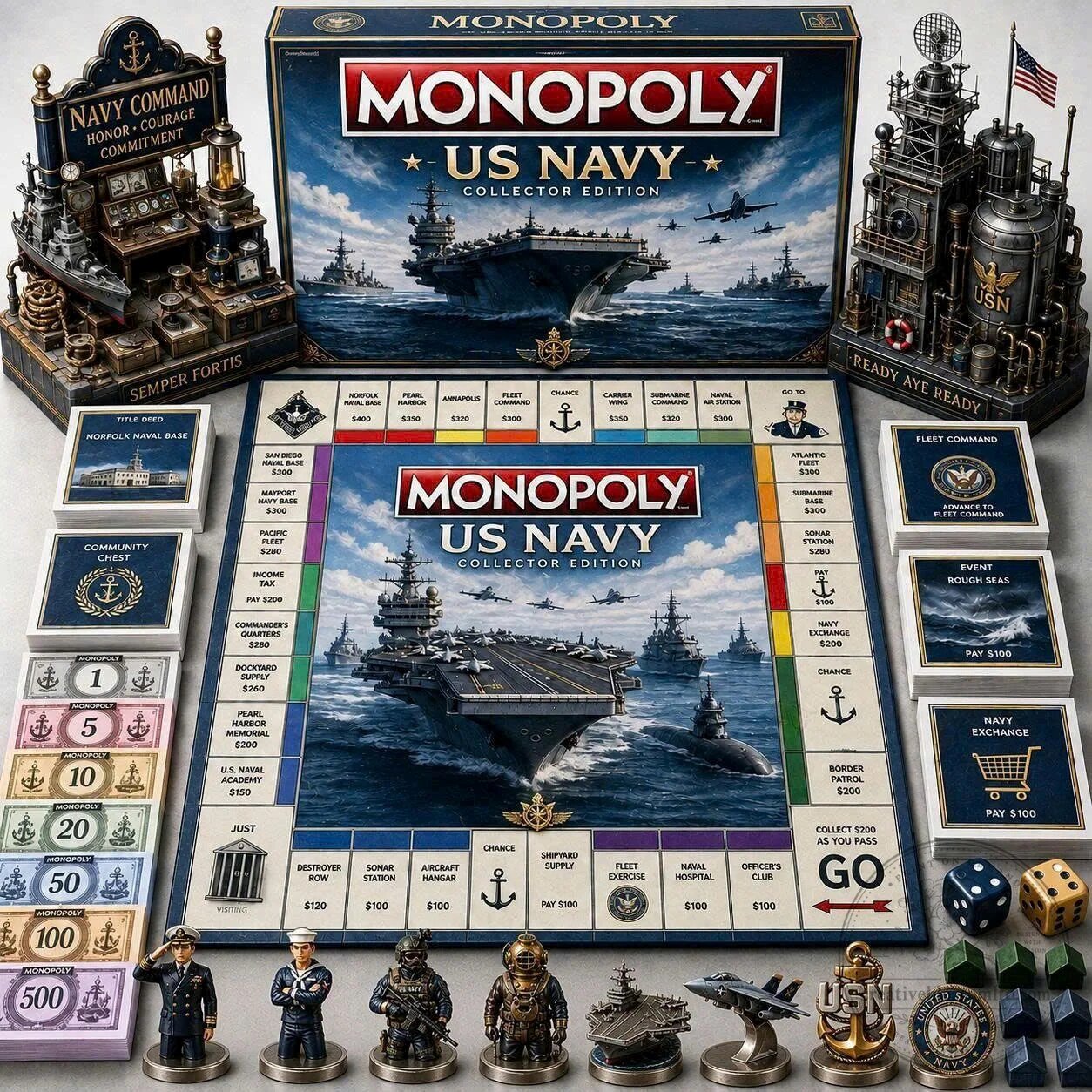 Monopoly United States Navy Collector Edition Board Game
