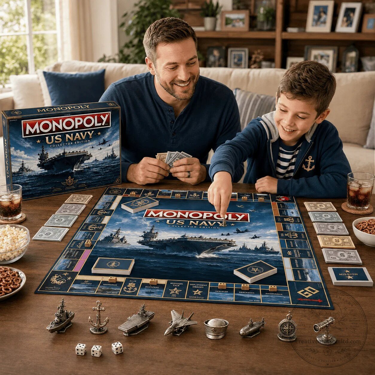 Monopoly United States Navy Collector Edition Board Game 8 Monopoly United States Navy Collector Edition Board Game