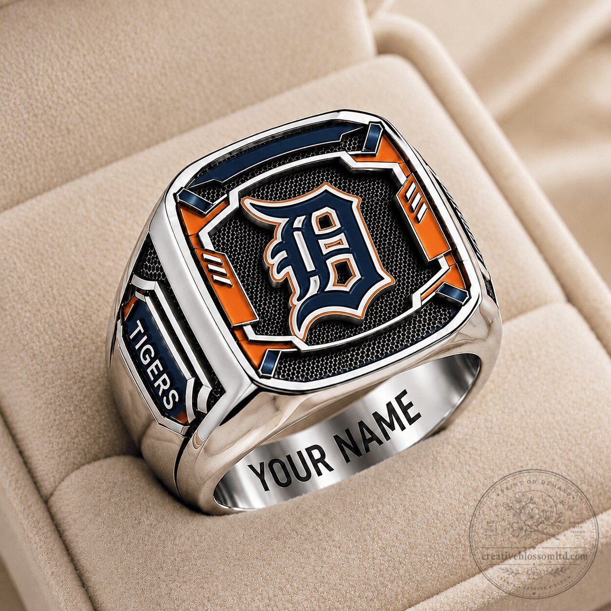 Detroit Tigers MLB Men Ring Custom Any Name Gift For Fan