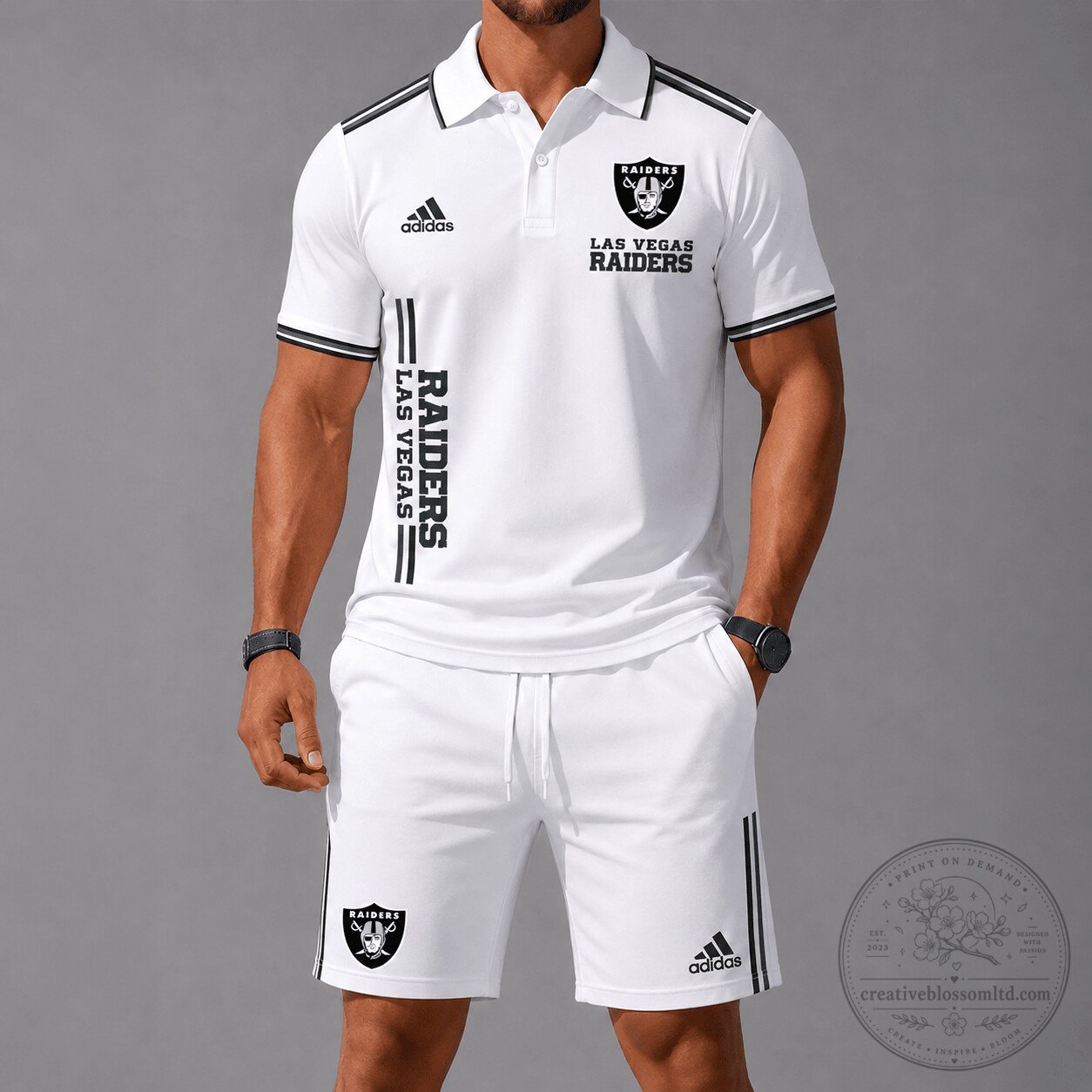 Las Vegas Raiders National Football League White Fan Polo Shirt