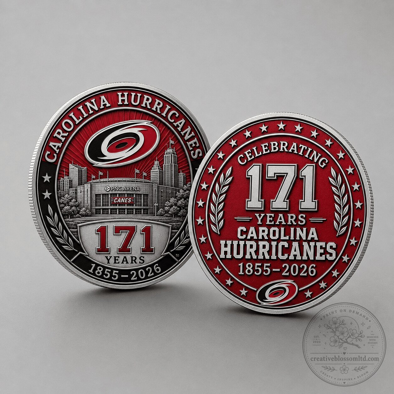 Carolina Hurricanes 171st Anniversary Commemorative Challenge Coin 1855-2026