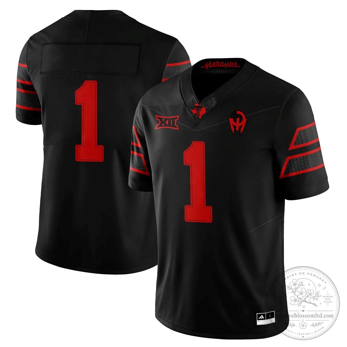 Texas Tech Red Raiders Patrick Mahomes Black Football Jersey 30 Texas Tech Red Raiders Patrick Mahomes Black Football Jersey