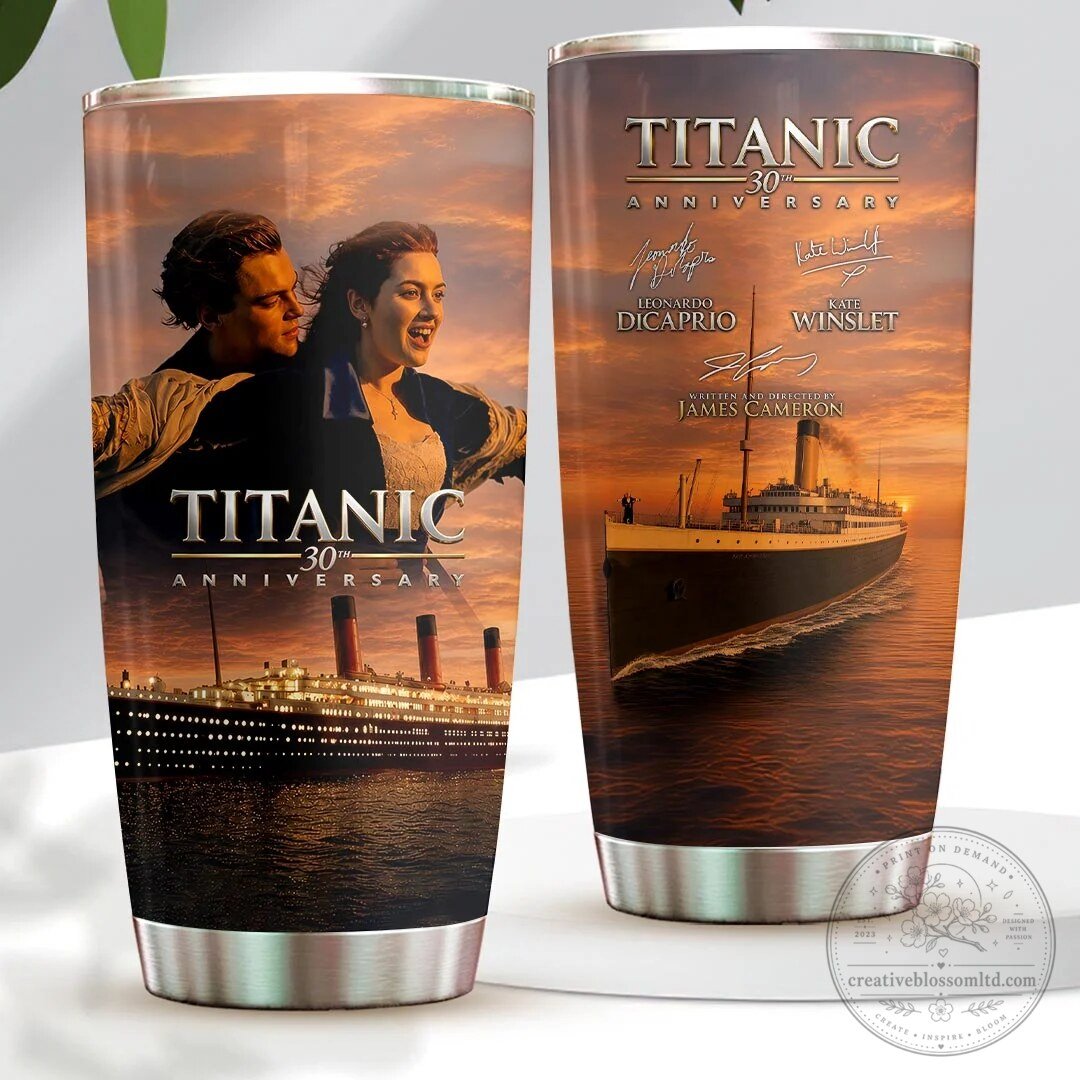 Titanic 30th Anniversary Movie Poster Stainless Steel Tumbler