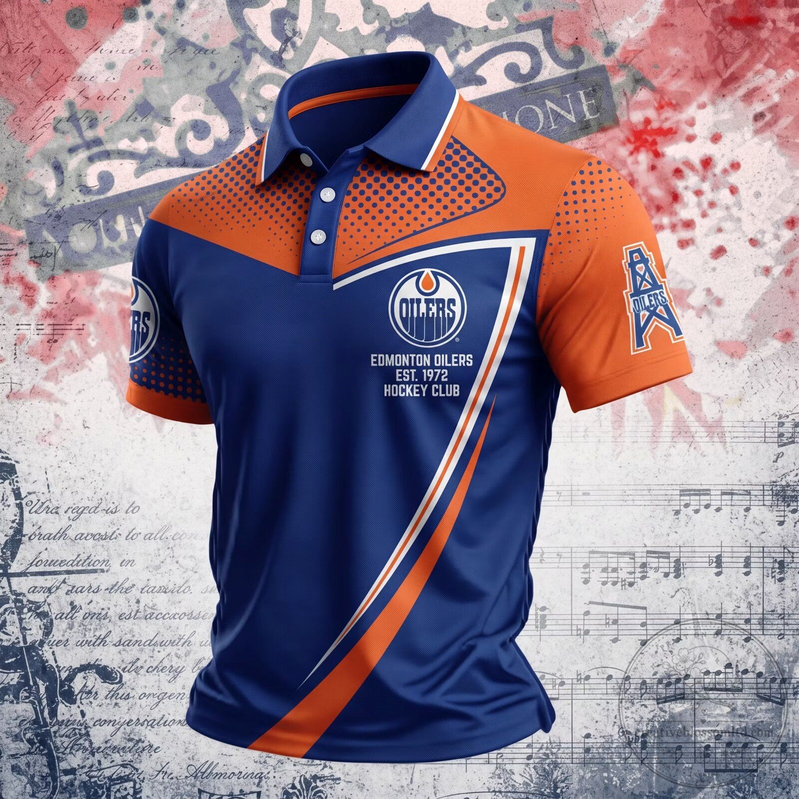 Edmonton Oilers Hockey Club Team Logo Performance Polo Shirt