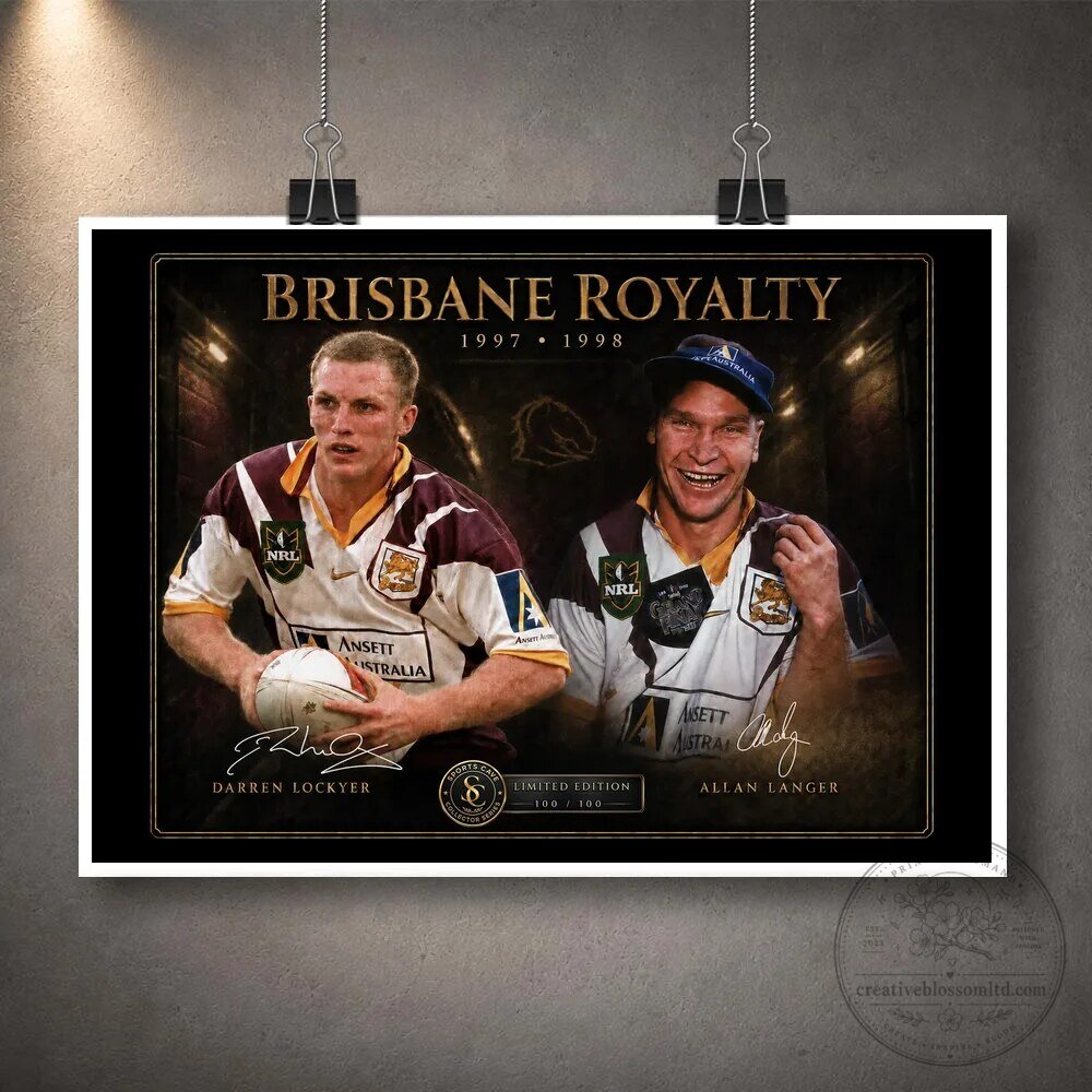 Brisbane Broncos Darren Lockyer Allan Langer National Rugby League Wall Art 17 Brisbane Broncos Darren Lockyer Allan Langer National Rugby League Wall Art