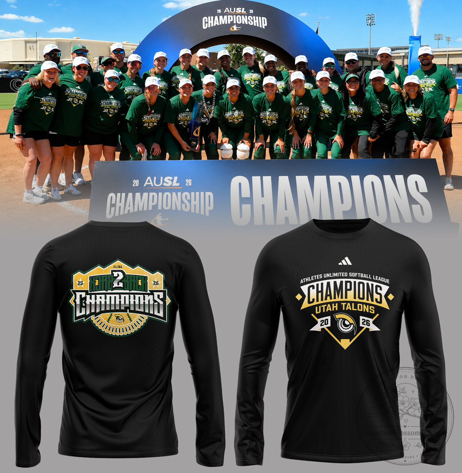 Athletes Unlimited Softball League Utah Talons 2026 Champions Long-Sleeve Shirt