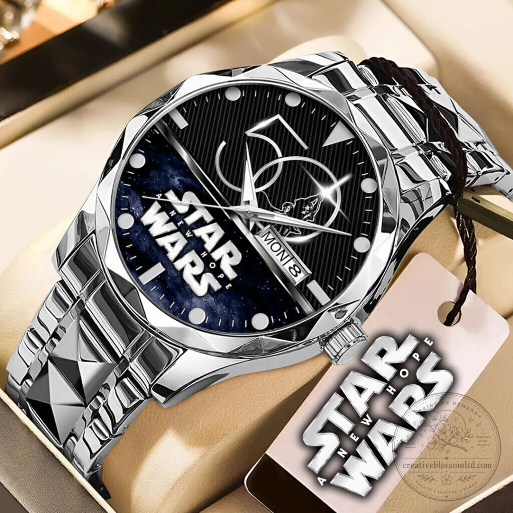 Star Wars A New Hope 50th Anniversary Silver Stainless Steel Watch