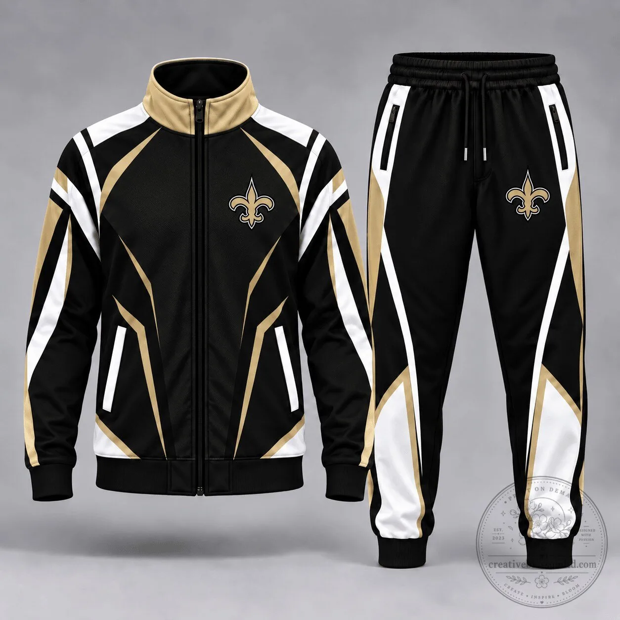 New Orleans Saints NFL Team Pride Full-Zip Jacket and Jogger Pants Set