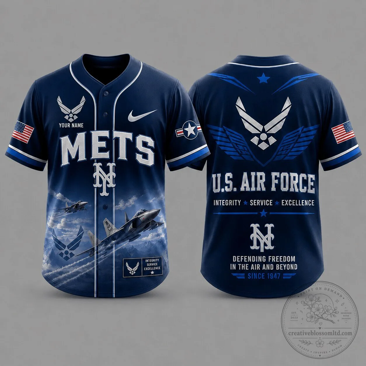 New York Mets Baseball Jersey United States Air Force Tribute