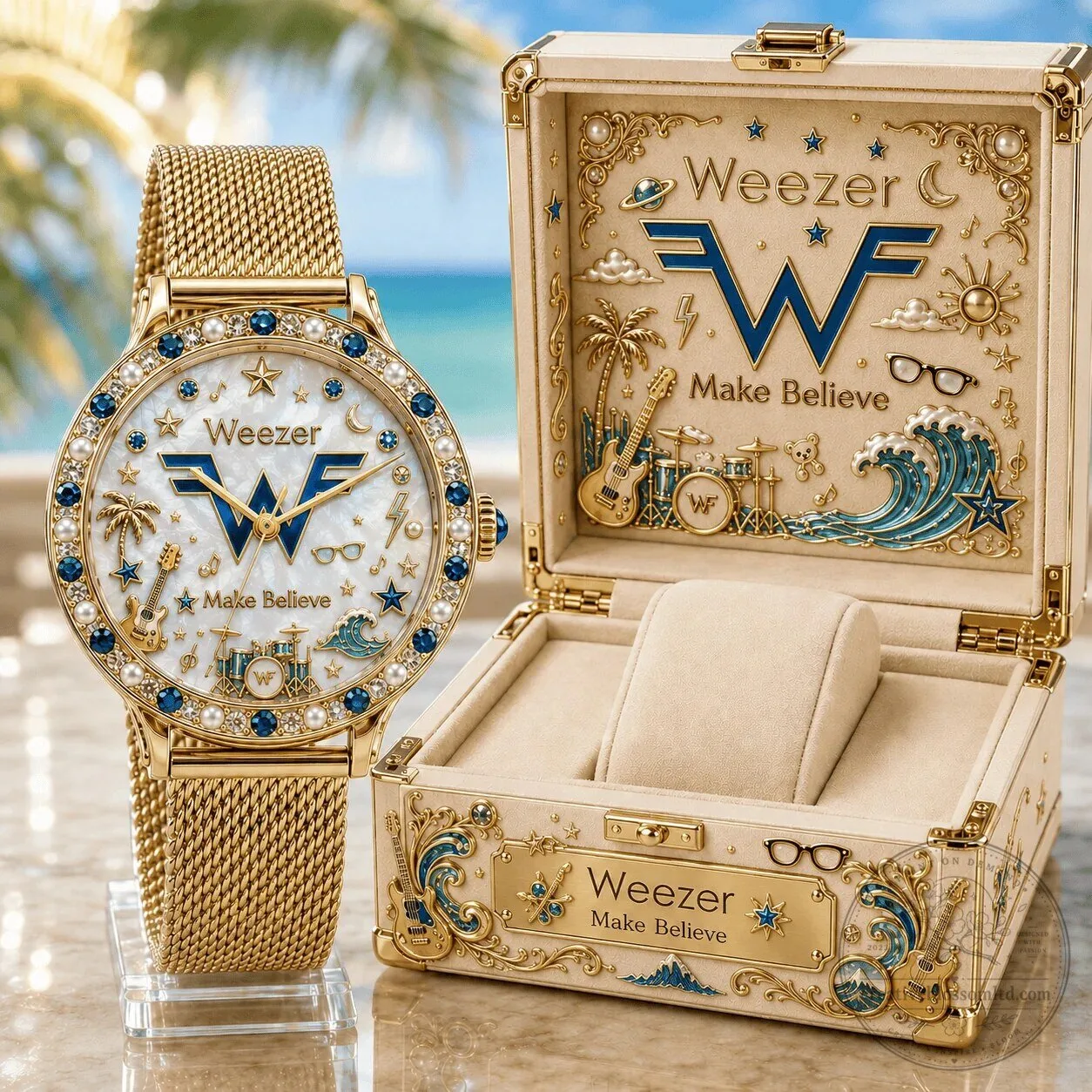 Weezer Make Believe Gold Tone Women's Watch