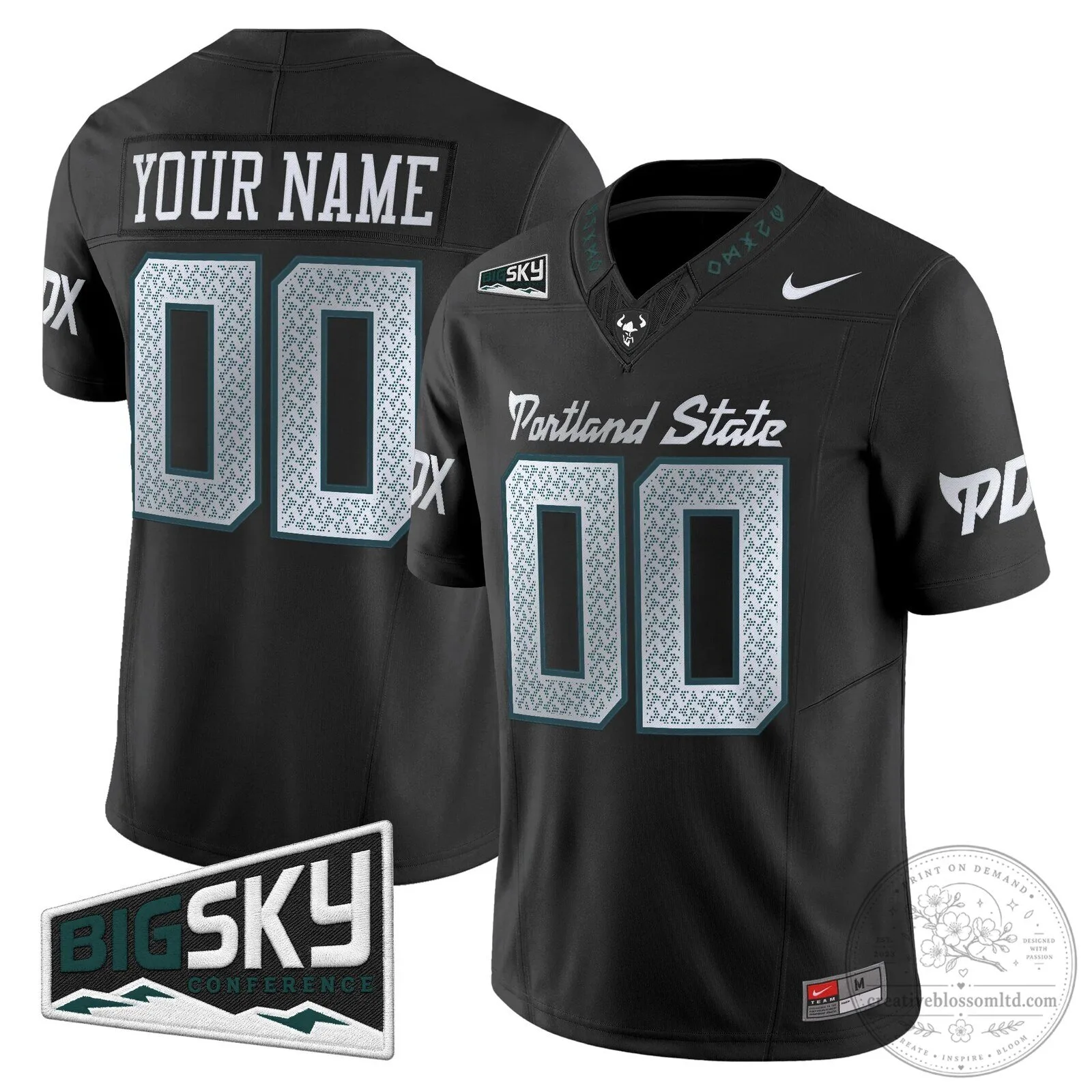 Custom Football Jersey of Portland State Vikings The Storm Vapor Limited Edition
