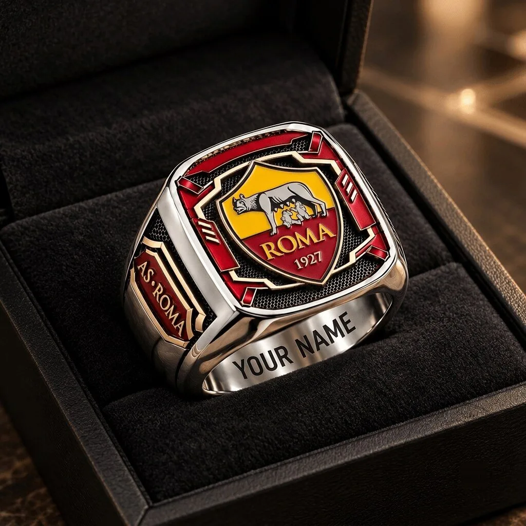 AS Roma Football Club Custom Engraved Fan Championship Ring