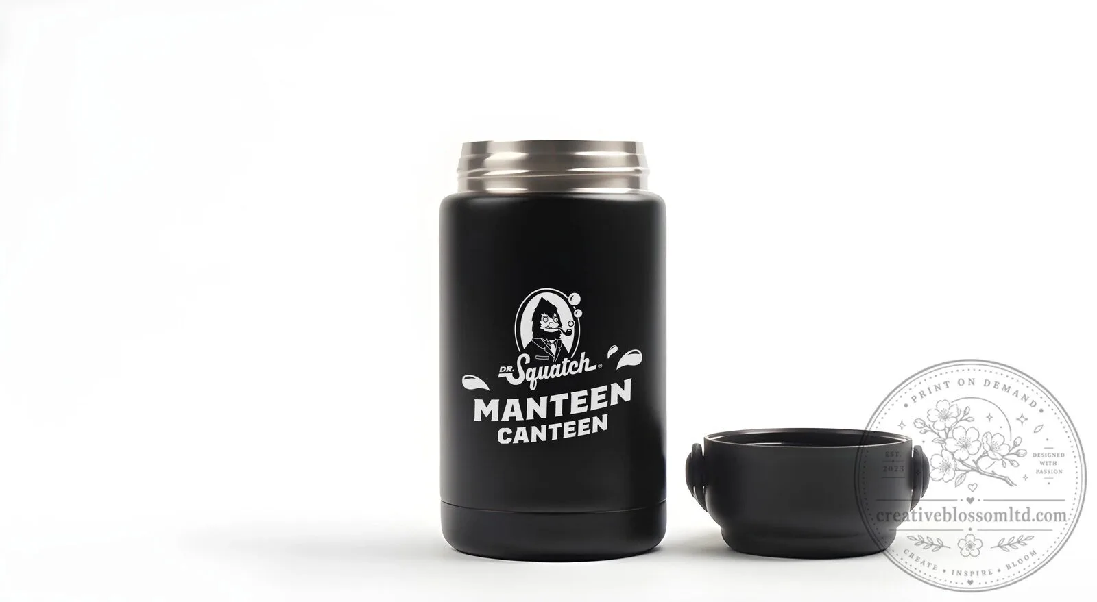 Dr Squatch Manteen Canteen Black Insulated Water Bottle