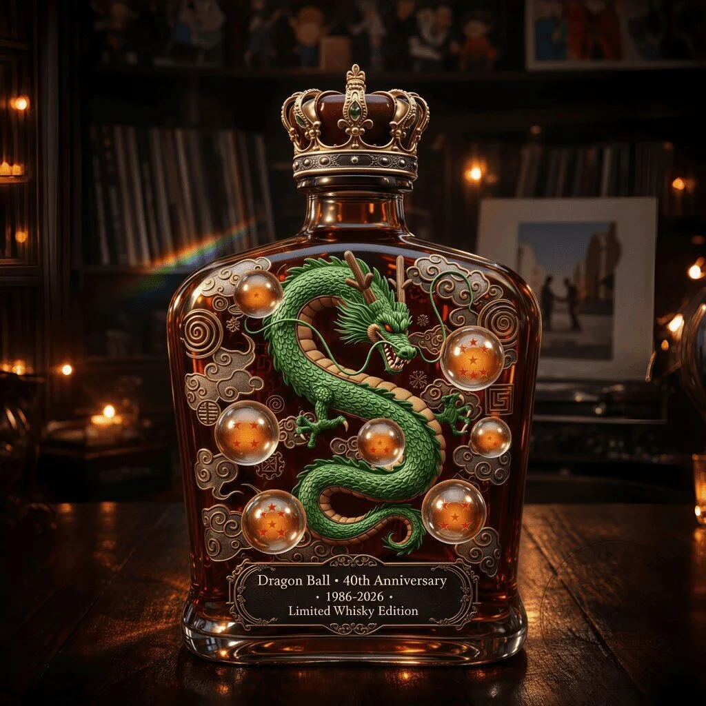 Dragon Ball Z Shenron Dragon Whiskey Bottle 40th Anniversary Limited Edition