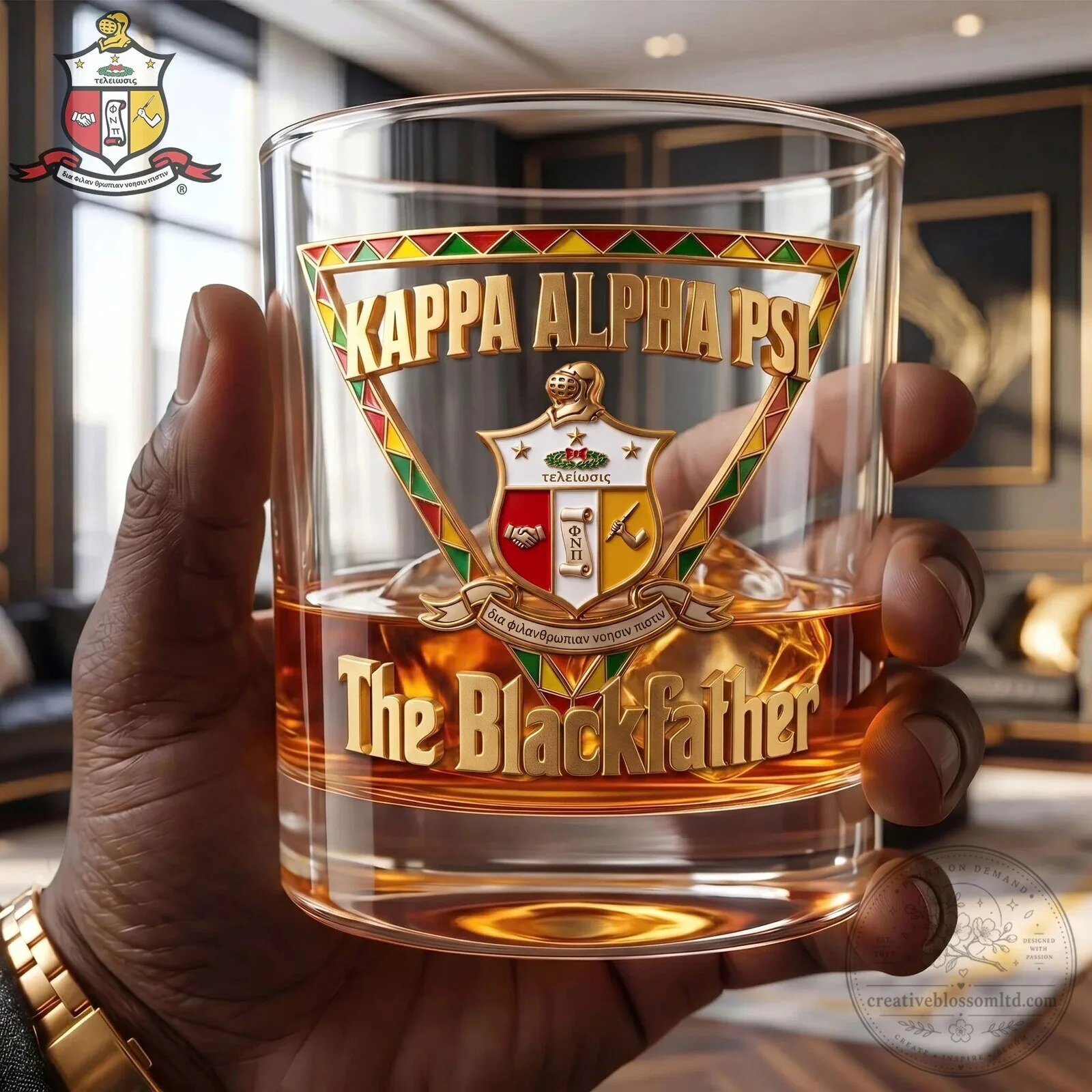 Kappa Alpha Psi The Black Father Fraternity Drinking Glass