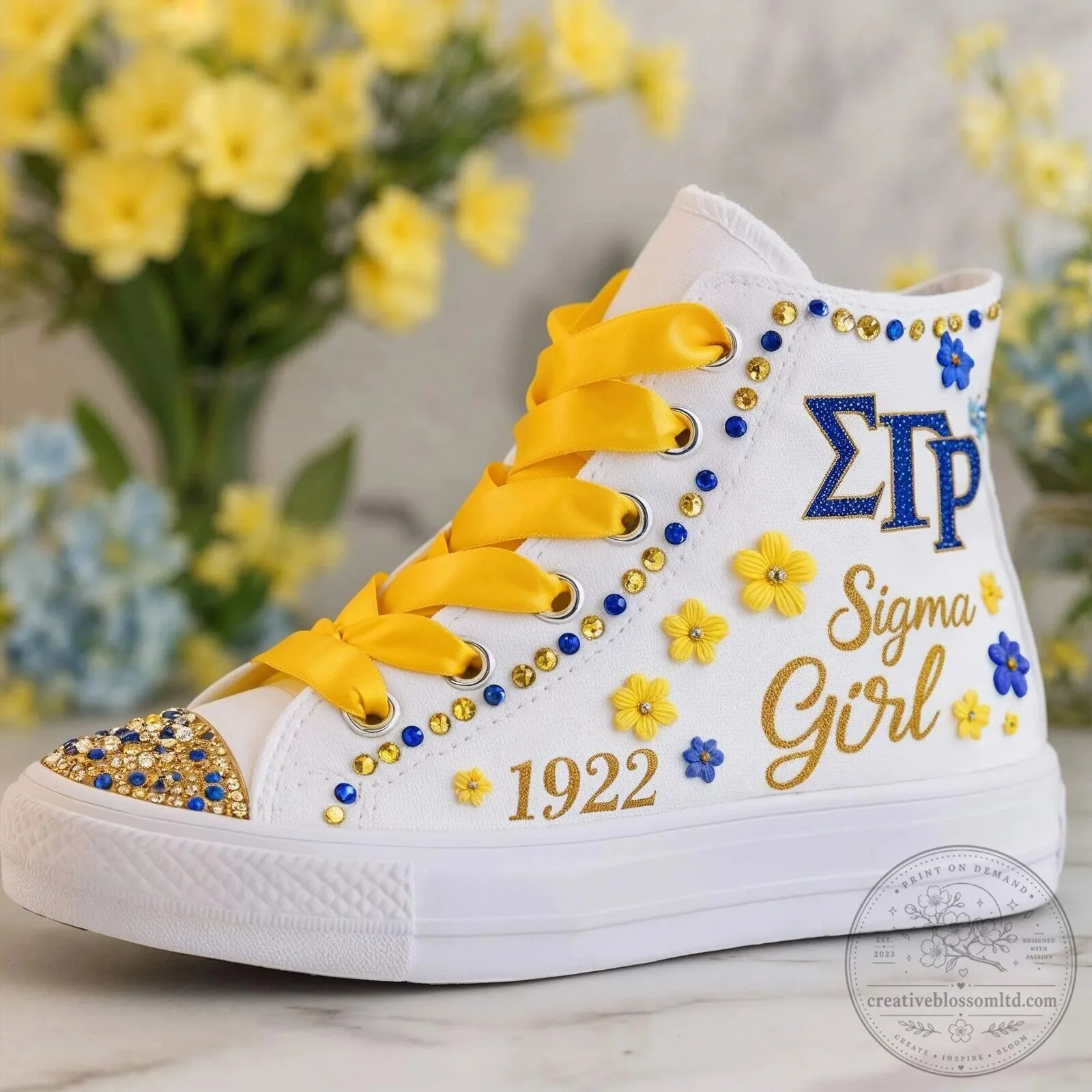 Sigma Gamma Rho Sorority High Top Canvas Shoes