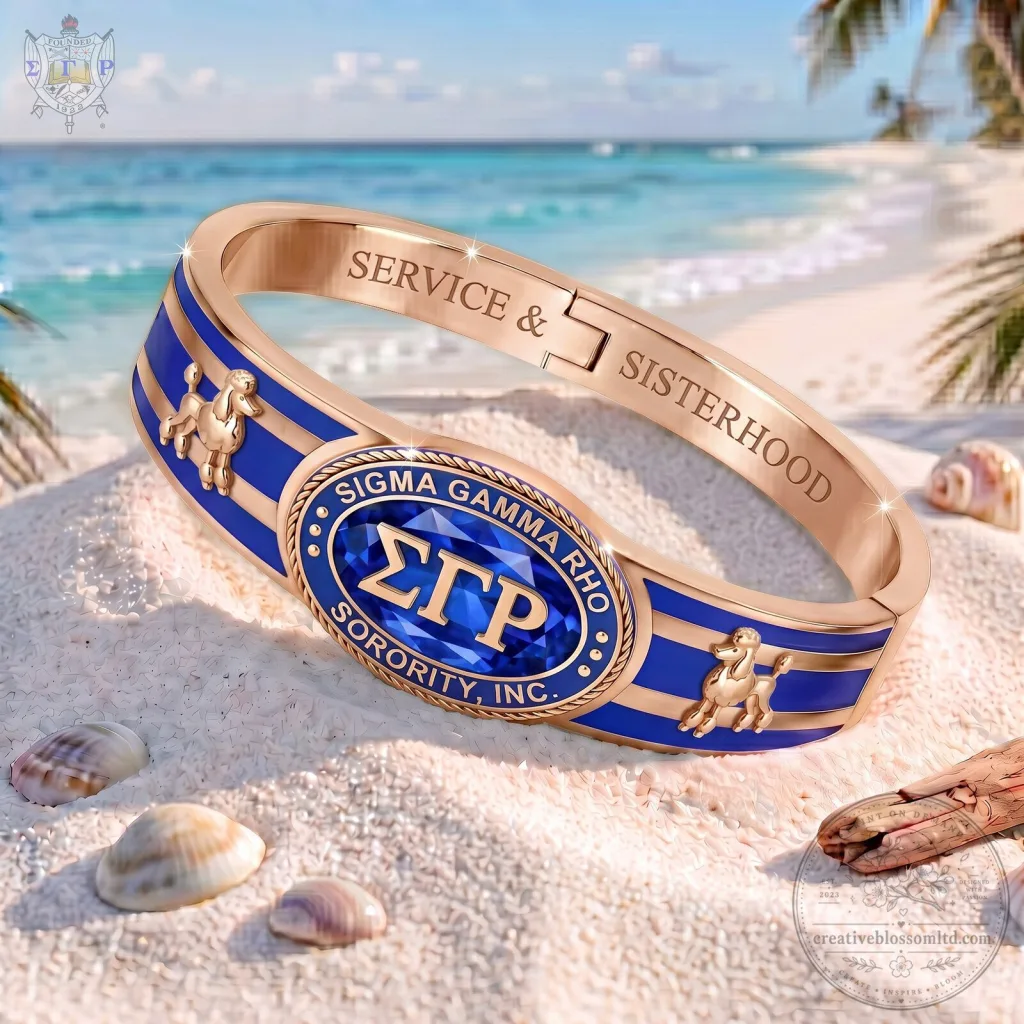 Sigma Gamma Rho Sorority Service and Sisterhood Gold Bracelet Sigma Gamma Rho Sorority Service and Sisterhood Gold Bracelet