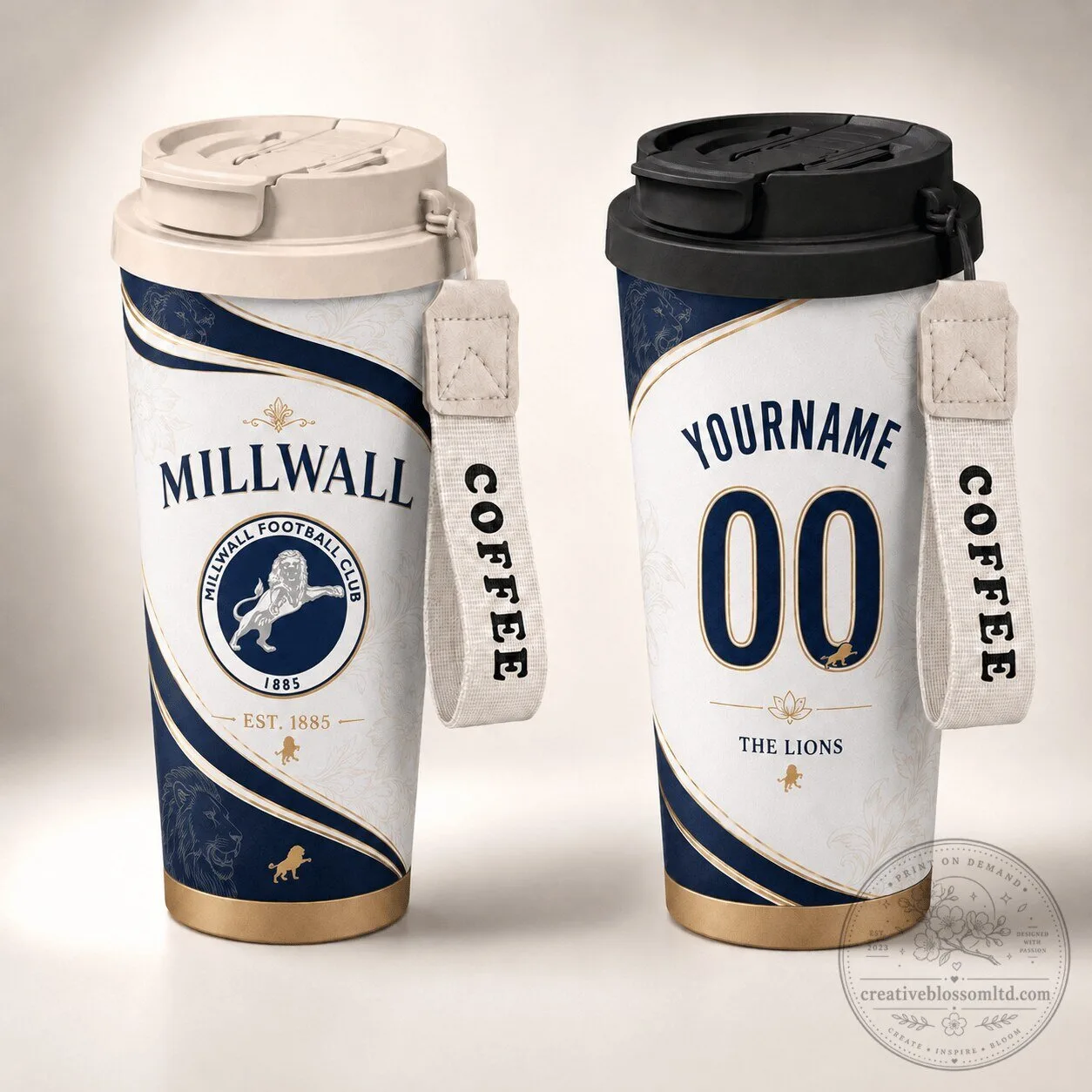 Millwall Football Club Personalized Travel Coffee Tumbler