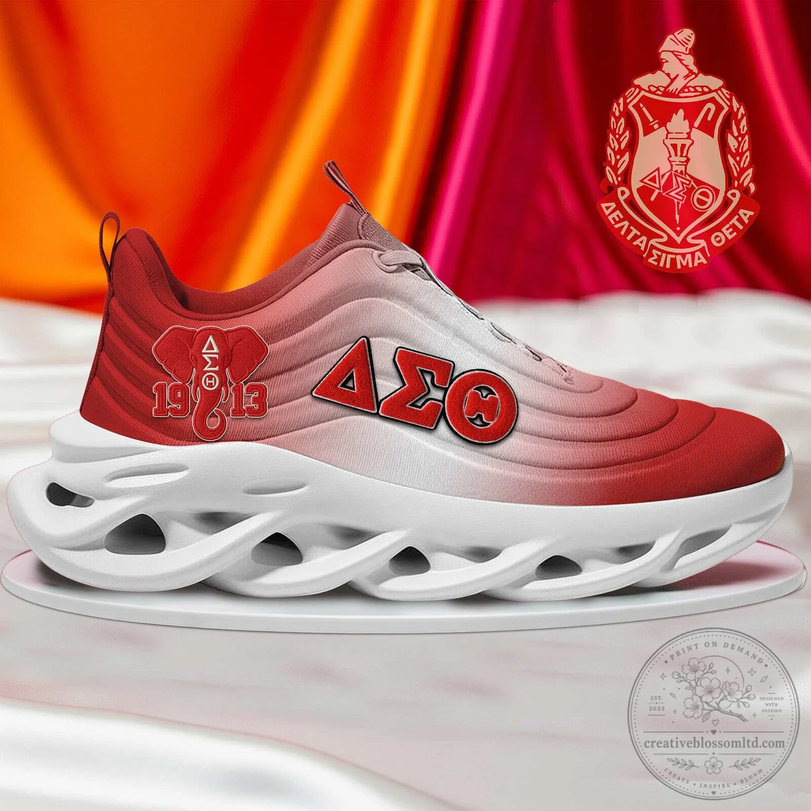 Delta Sigma Theta Sorority Incorporated Red White Max Soul Shoes