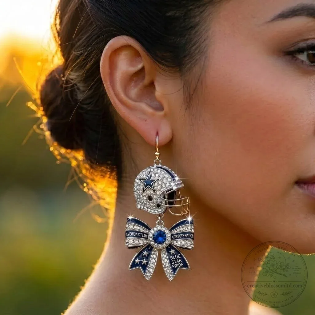 Dallas Cowboys Football Helmet Dangle Earrings for Women 9 Dallas Cowboys Football Helmet Dangle Earrings for Women