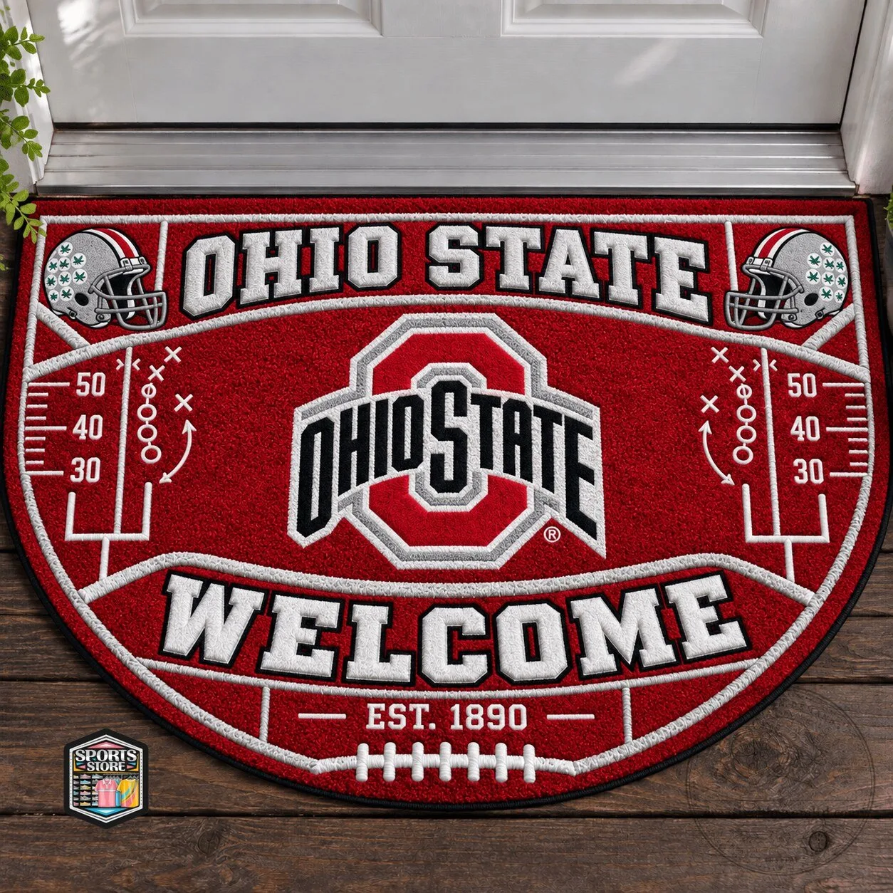 Ohio State Buckeyes Football Welcome Home Doormat