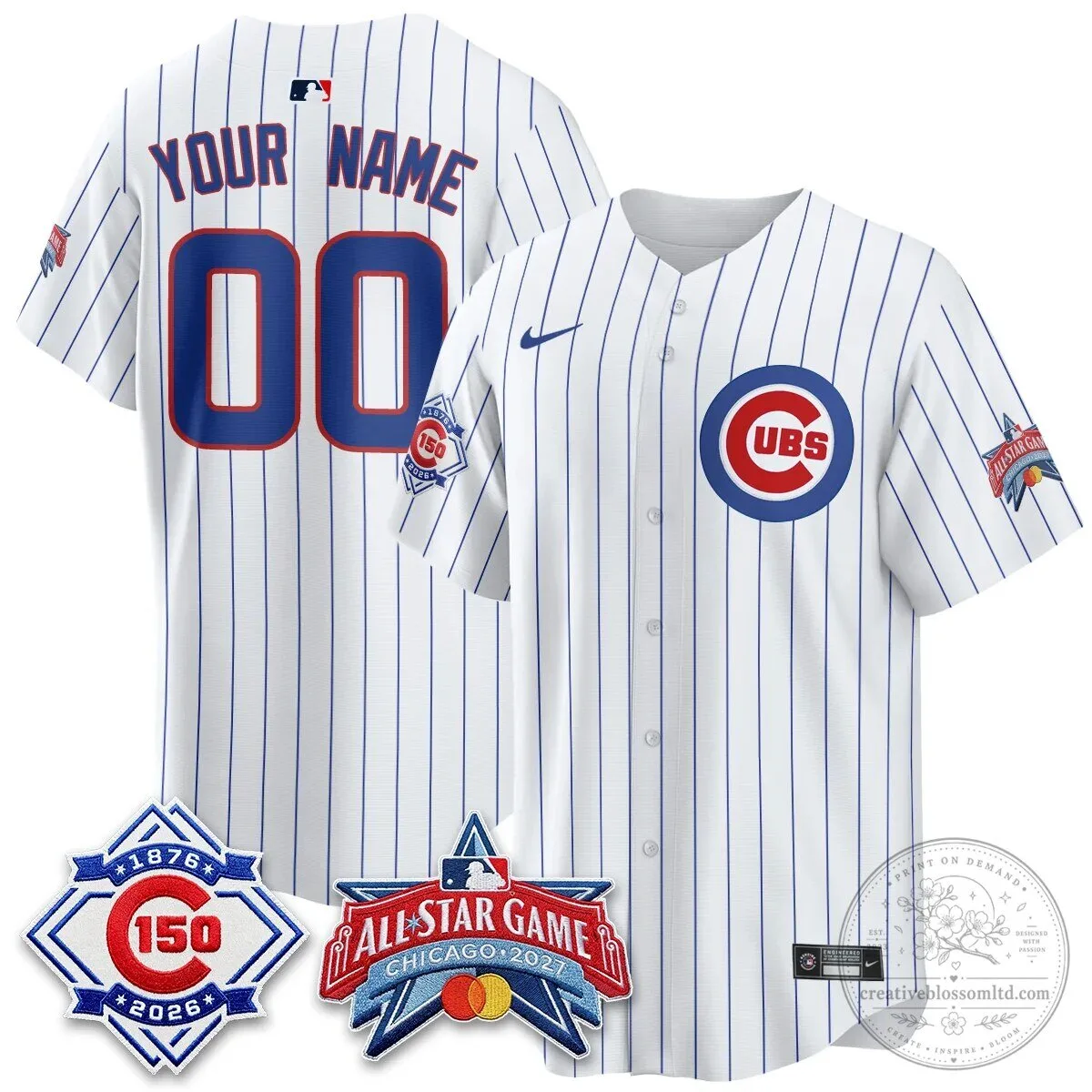 Chicago Cubs All Star Game 2027 Custom Baseball Jersey
