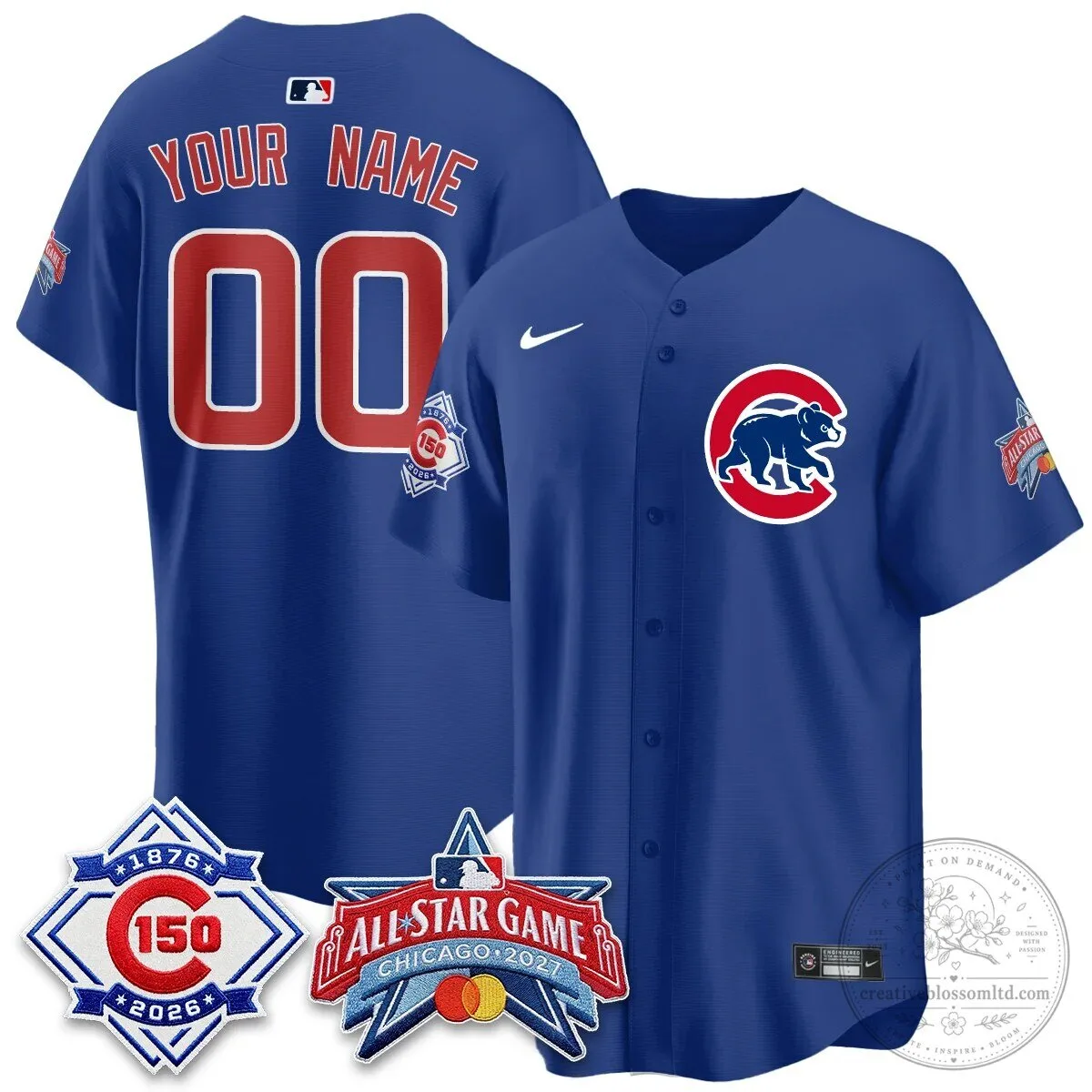 Chicago Cubs All Star Game 2027 Custom Baseball Jersey 11 Chicago Cubs All Star Game 2027 Custom Baseball Jersey