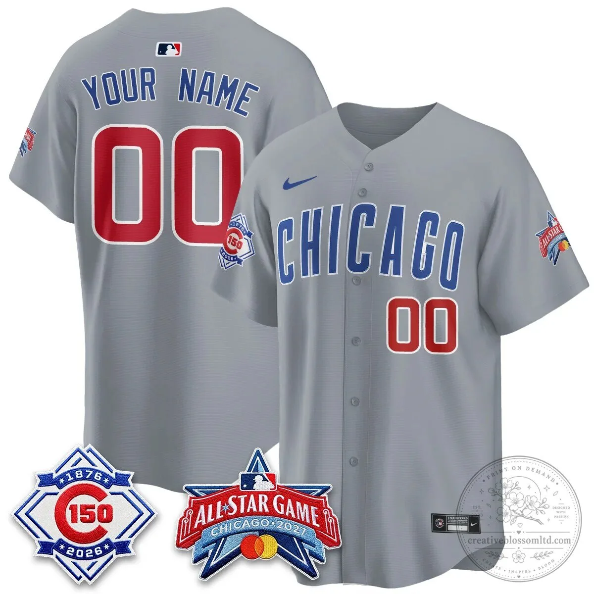 Chicago Cubs All Star Game 2027 Custom Baseball Jersey 13 Chicago Cubs All Star Game 2027 Custom Baseball Jersey