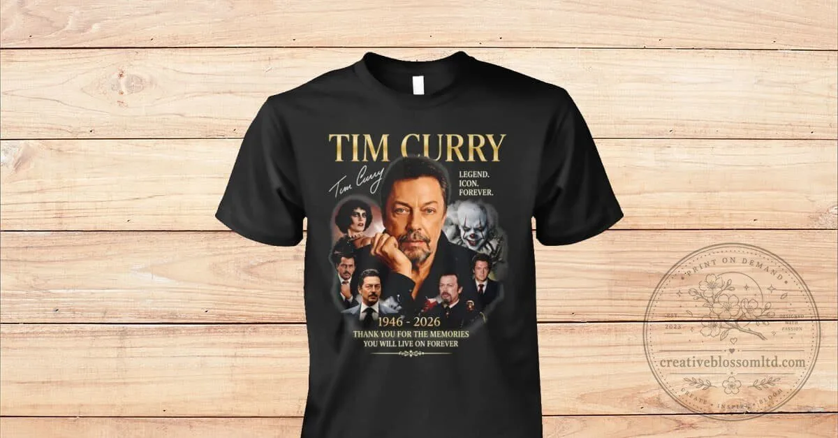 Tim Curry Legend Icon Forever Thank You For The Memories Black T-Shirt