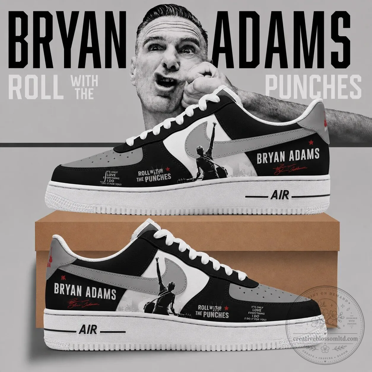 Bryan Adams Roll With The Punches Tour Sneakers Shoes