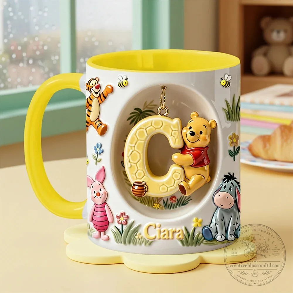 Winnie The Pooh And Friends Personalized Letter C Coffee Mug