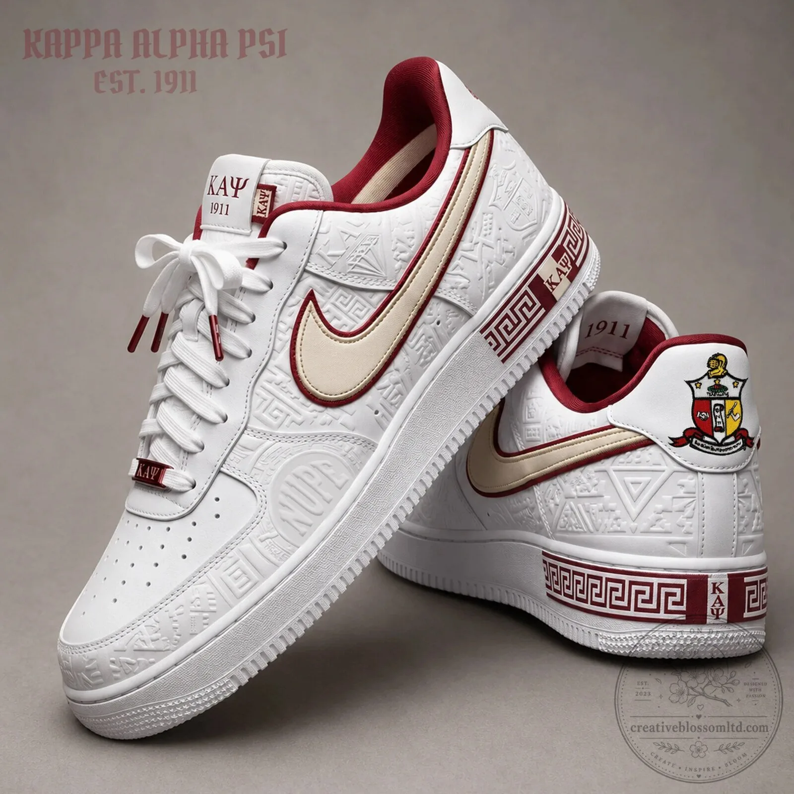 Kappa Alpha Psi Fraternity Est 1911 Custom Embroidered Sneakers