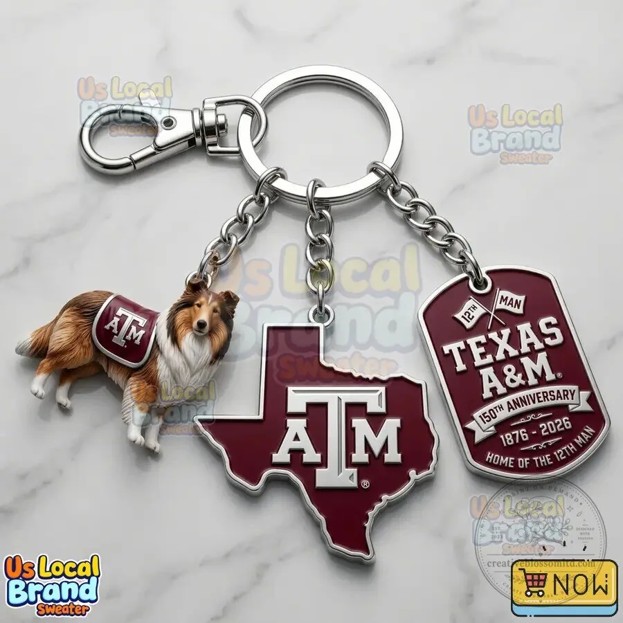 Texas A&M Aggies 150th Anniversary Home of the 12th Man Keychain