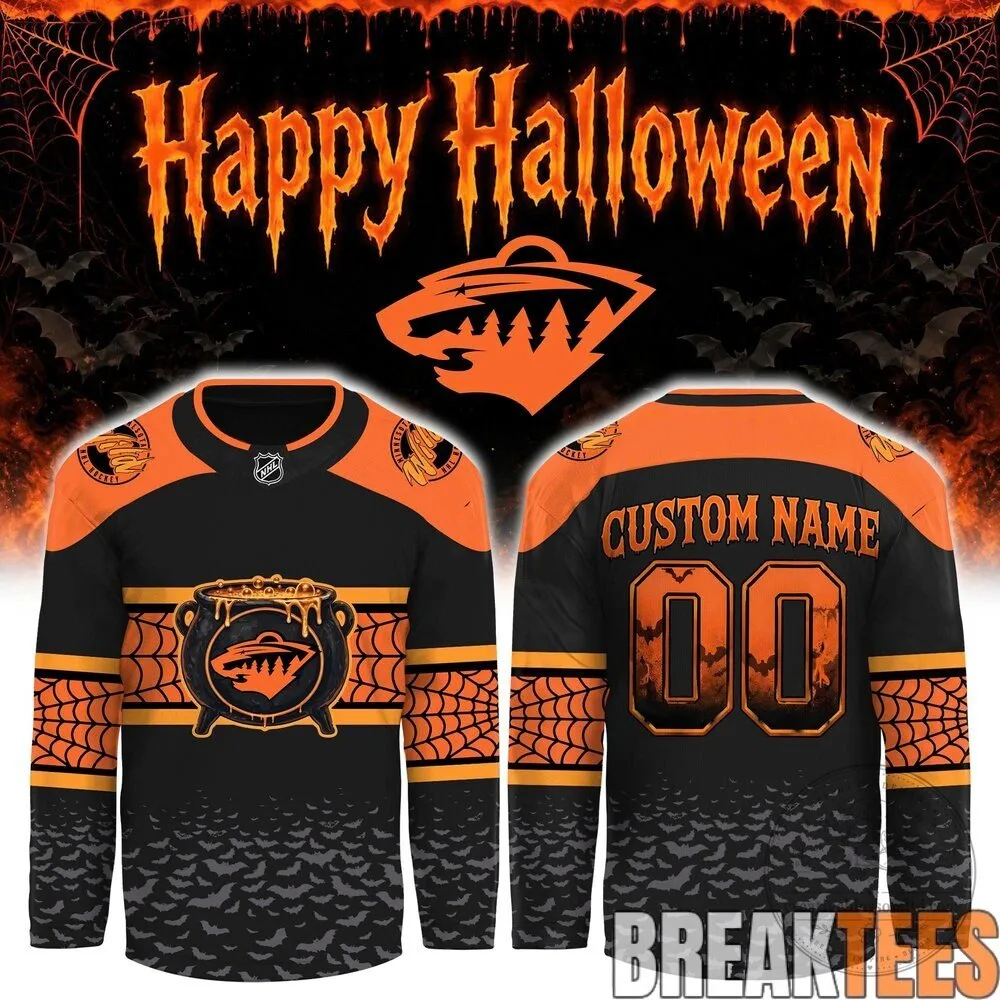 Minnesota Wild Happy Halloween Custom Hockey Jersey