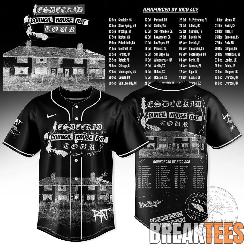 EsDeeKid Council House Rat Tour Baseball Jersey