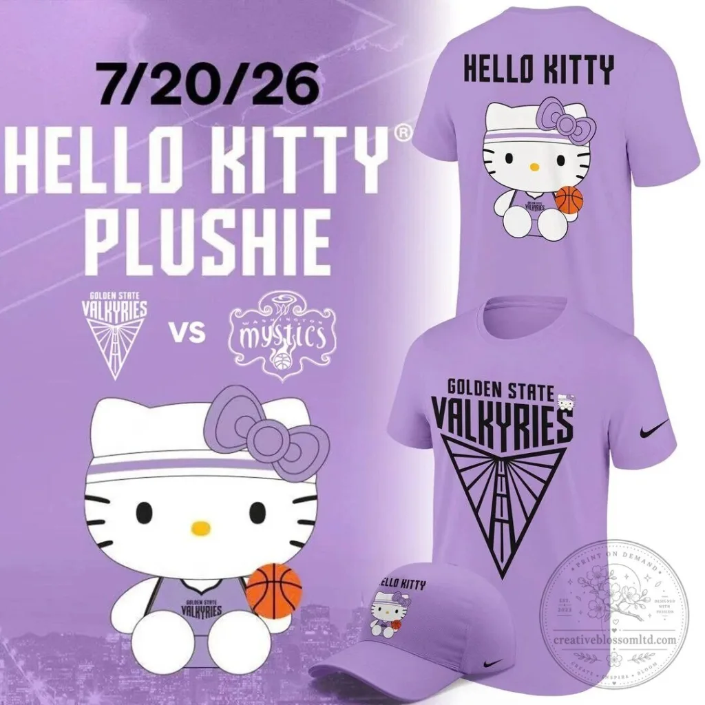 Golden State Valkyries Hello Kitty Basketball Fan T-Shirt