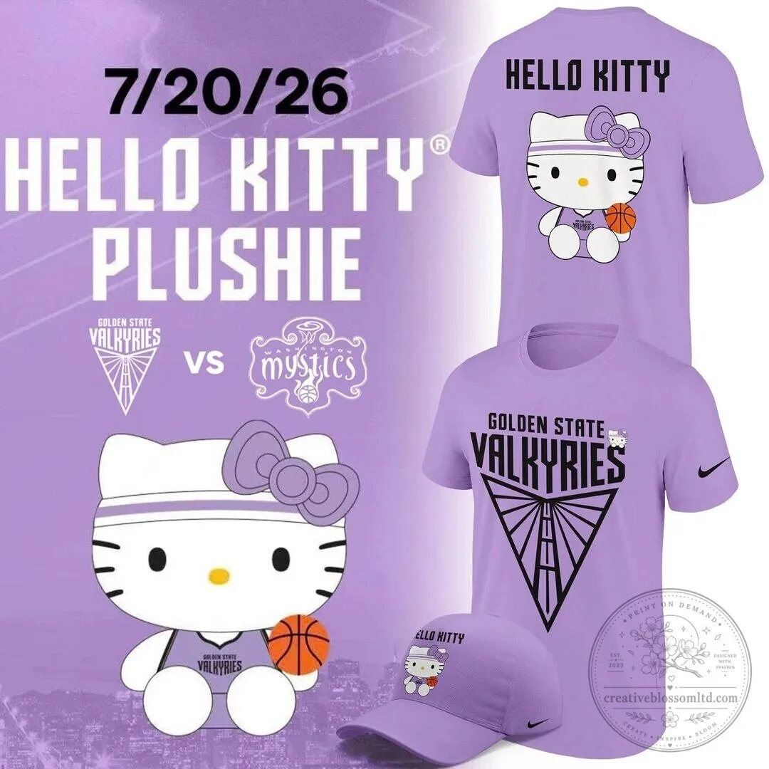Golden State Valkyries Hello Kitty Basketball Fan T-Shirt