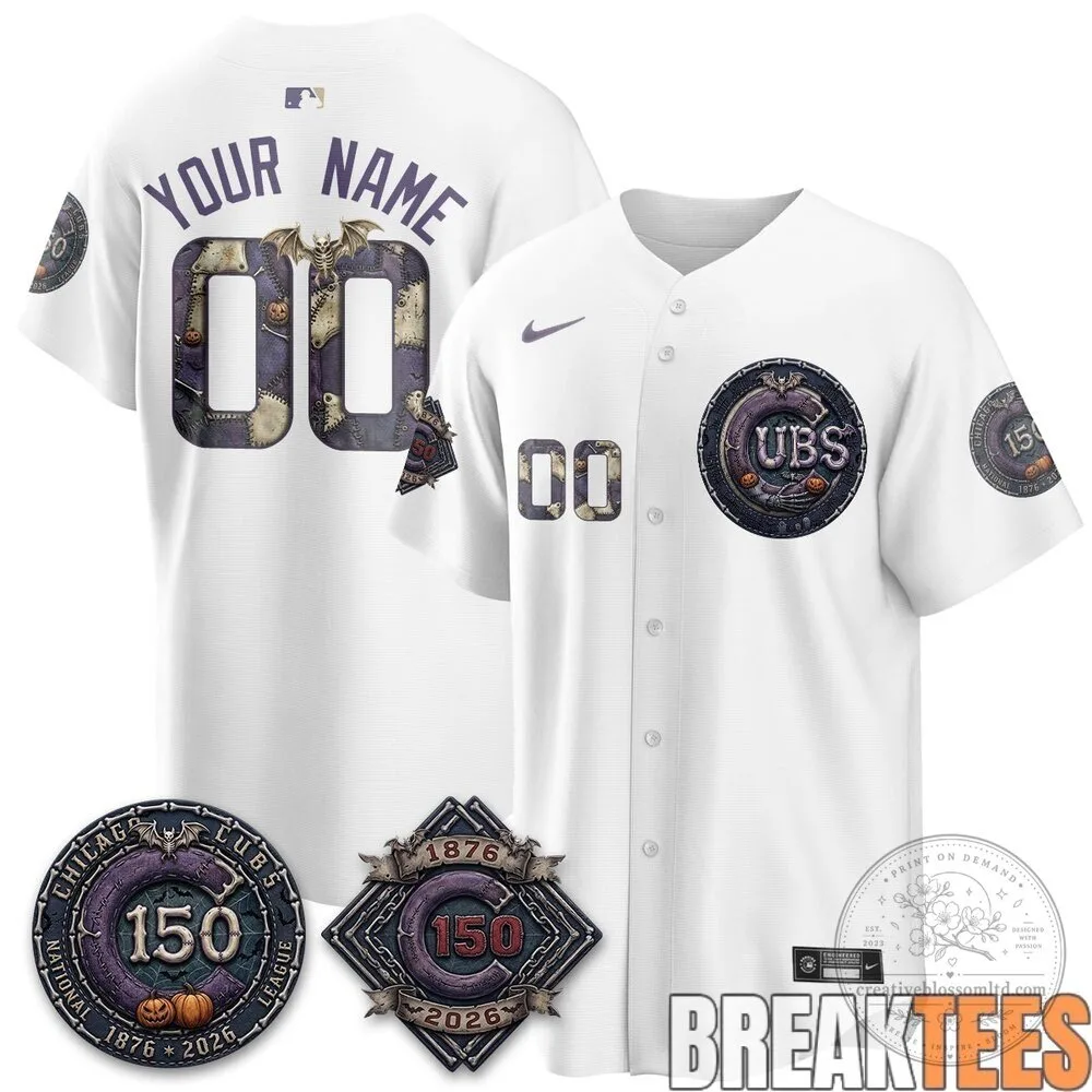 Chicago Cubs Halloween Nightmare Edition Custom Baseball Jersey