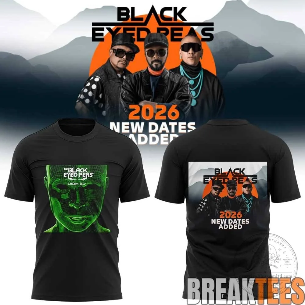 Black Eyed Peas 2026 New Dates Added Latam Tour Music Band T-Shirt