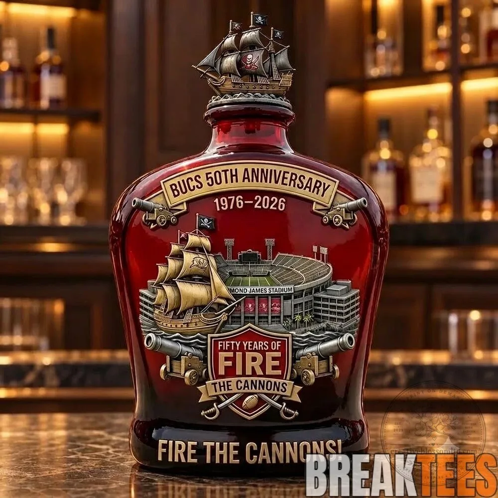 Tampa Bay Buccaneers 50th Anniversary Raymond James Stadium Whiskey Decanter