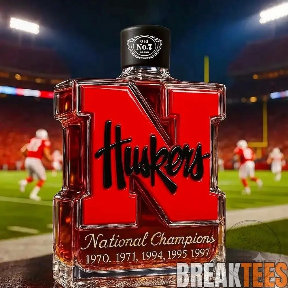 Nebraska Cornhuskers National Champions Whiskey Decanter