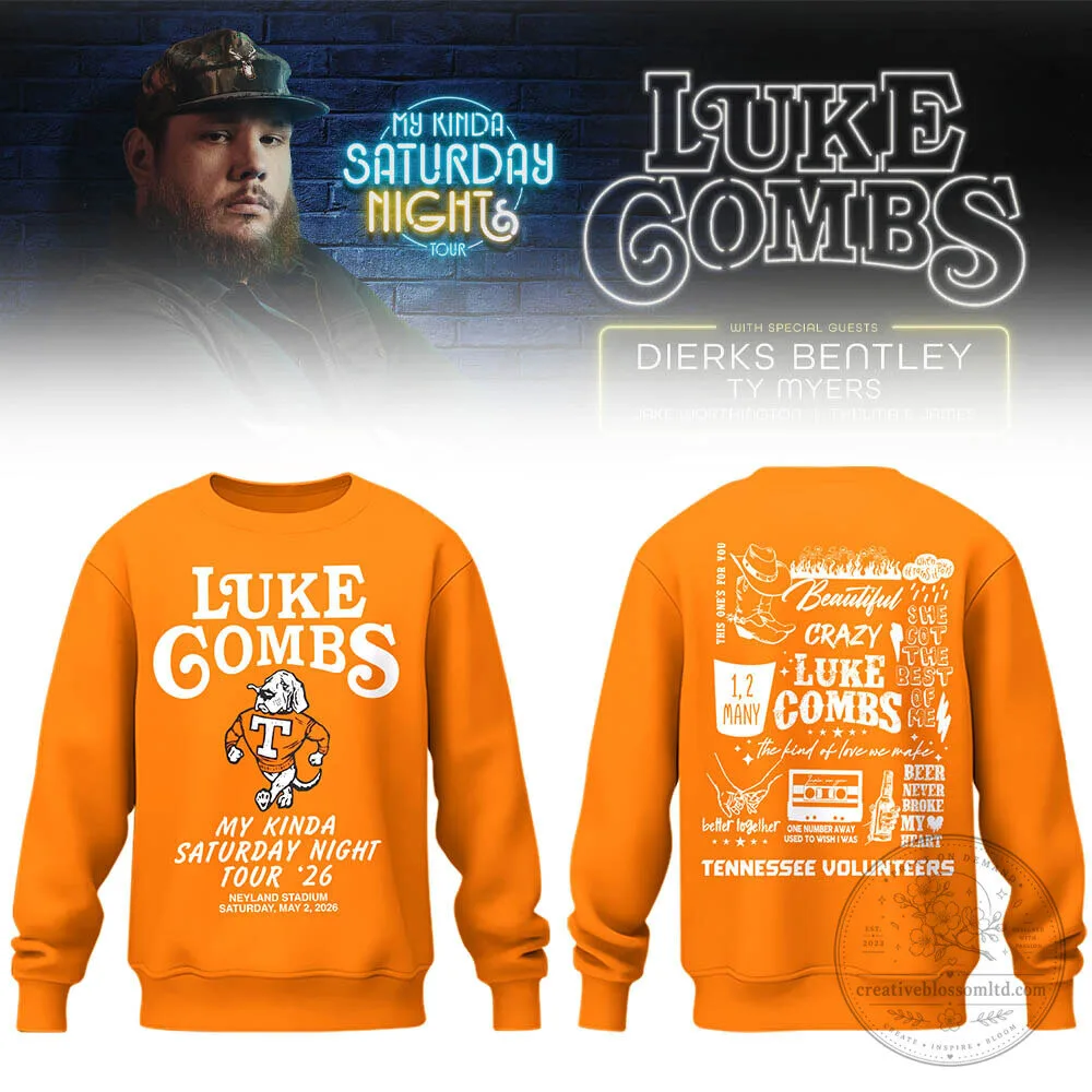 2026 My Kinda Saturday Night Tour Sweatshirt for Luke Combs at Neyland Stadium