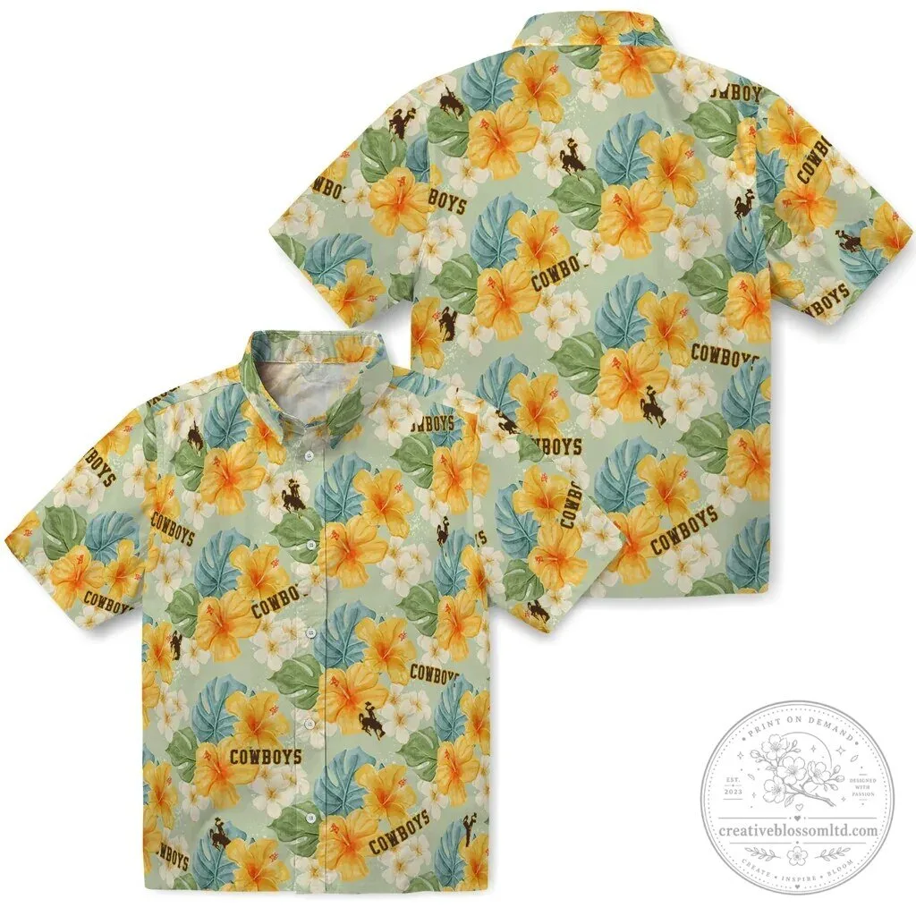 Wyoming Cowboys Hawaii Shirt Trending Summer Floral Print 2 Wyoming Cowboys Hawaii Shirt Trending Summer Floral Print