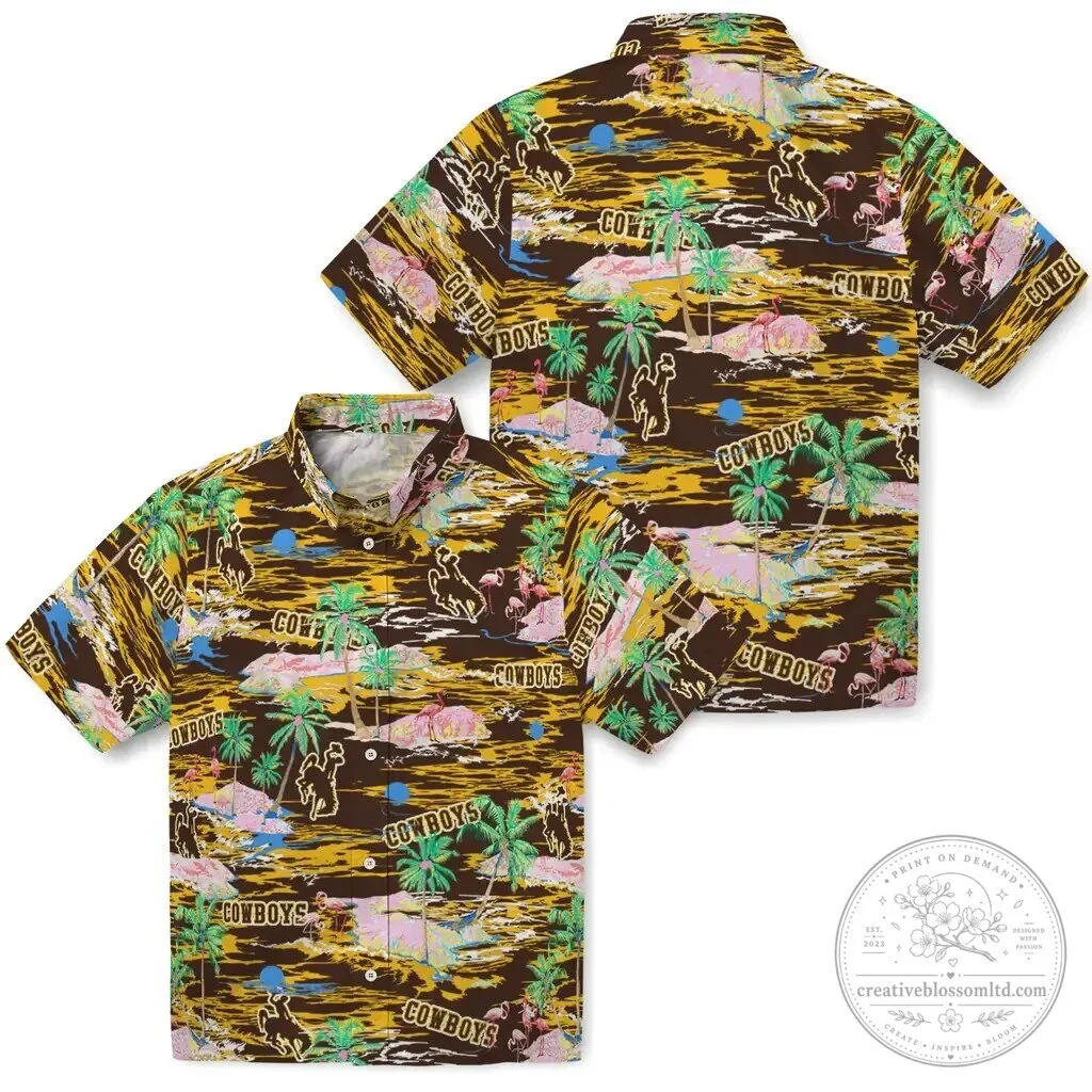 Wyoming Cowboys Hawaii Tropical Beach Summer Hawaiian Shirt