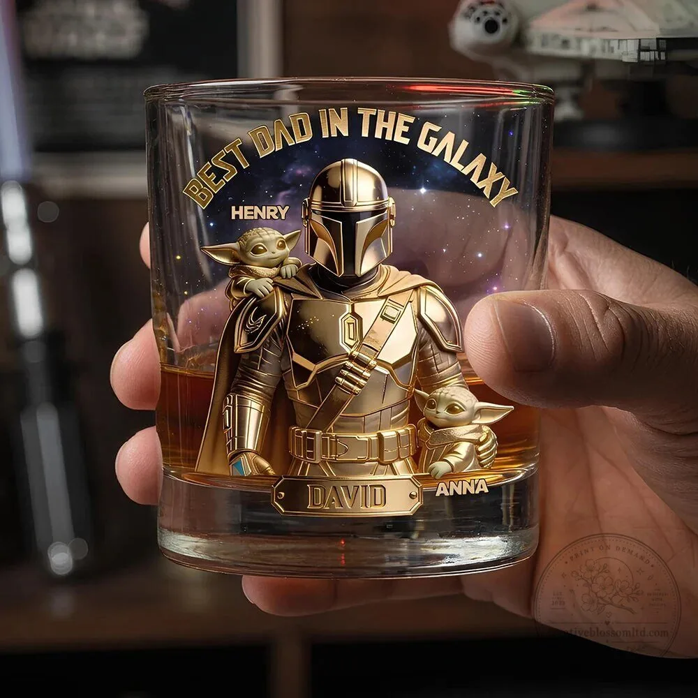 Star Wars Mandalorian Best Dad In The Galaxy Whiskey Glass 12 Star Wars Mandalorian Best Dad In The Galaxy Whiskey Glass