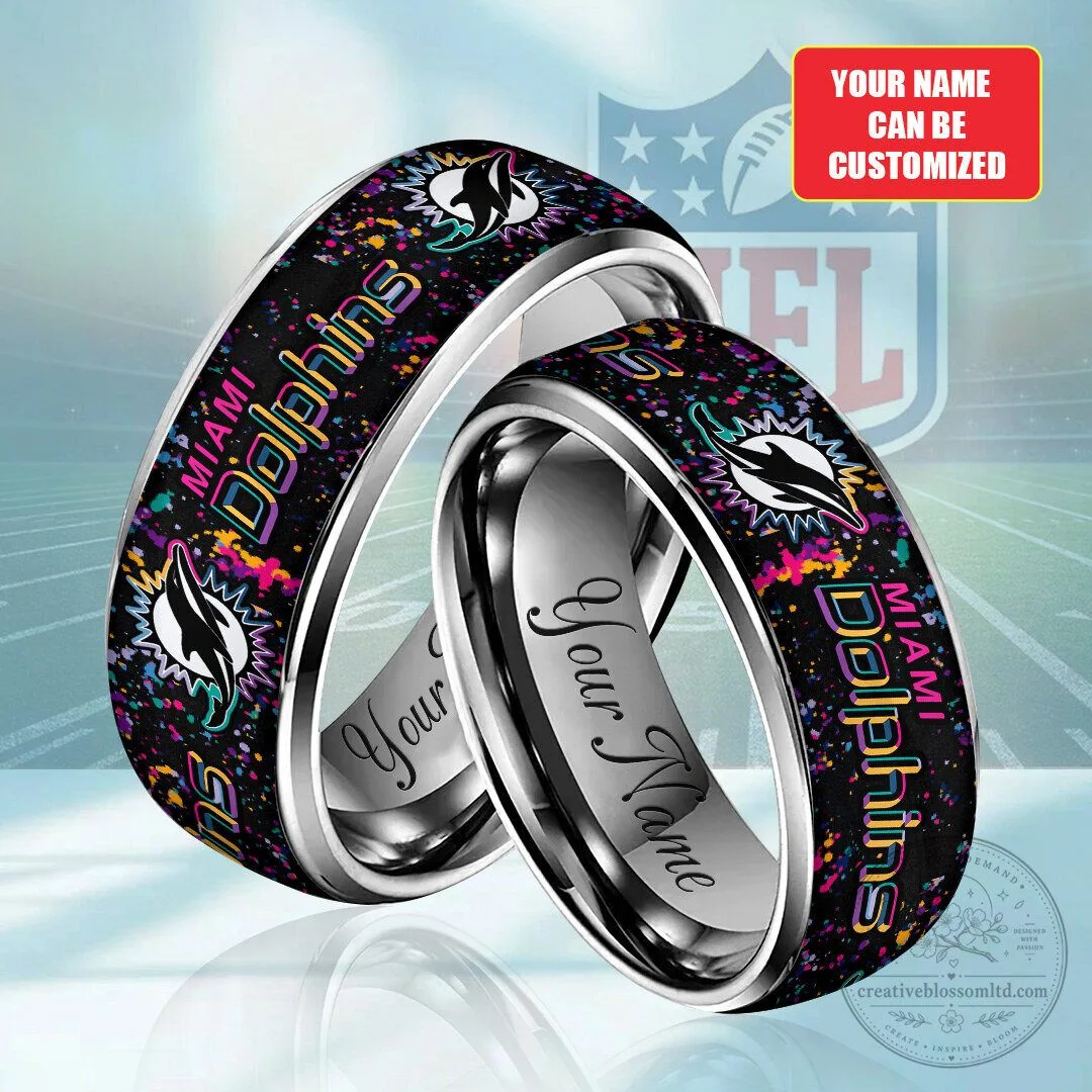 Personalized Miami Dolphins Crucial Catch 2025 Custom Alloy Ring