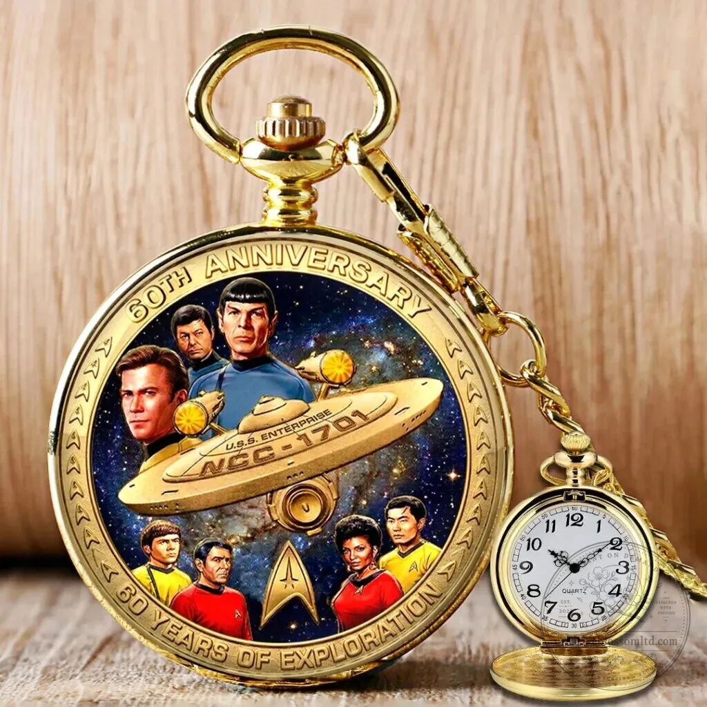 U.S.S. Enterprise NCC-1701 Pocket Watch for the 60th Anniversary of Star Trek